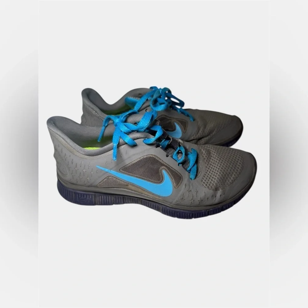 Nike Free Run 3 Women's Shoes Size 6.5 Gray Blue Running Athletic